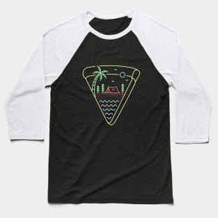 Camping on the Beach with Pizza Baseball T-Shirt